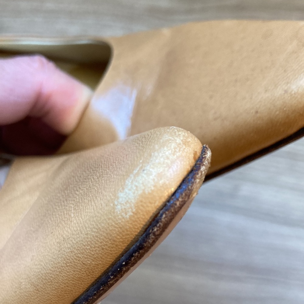 Prada sling back pointy shoes sandals size 35,5 rectangle heel - Picture 10 of 16